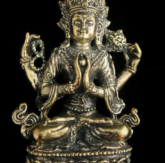 Brass Deity Statuette Avalokiteshvara