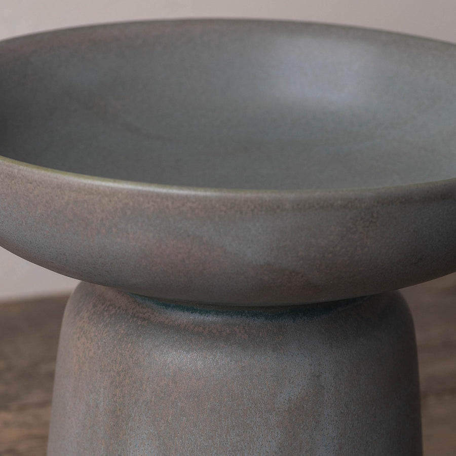 Tau Ceramic Pedestal Bowl