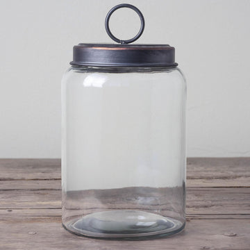 Glass Canister with Metal Lid