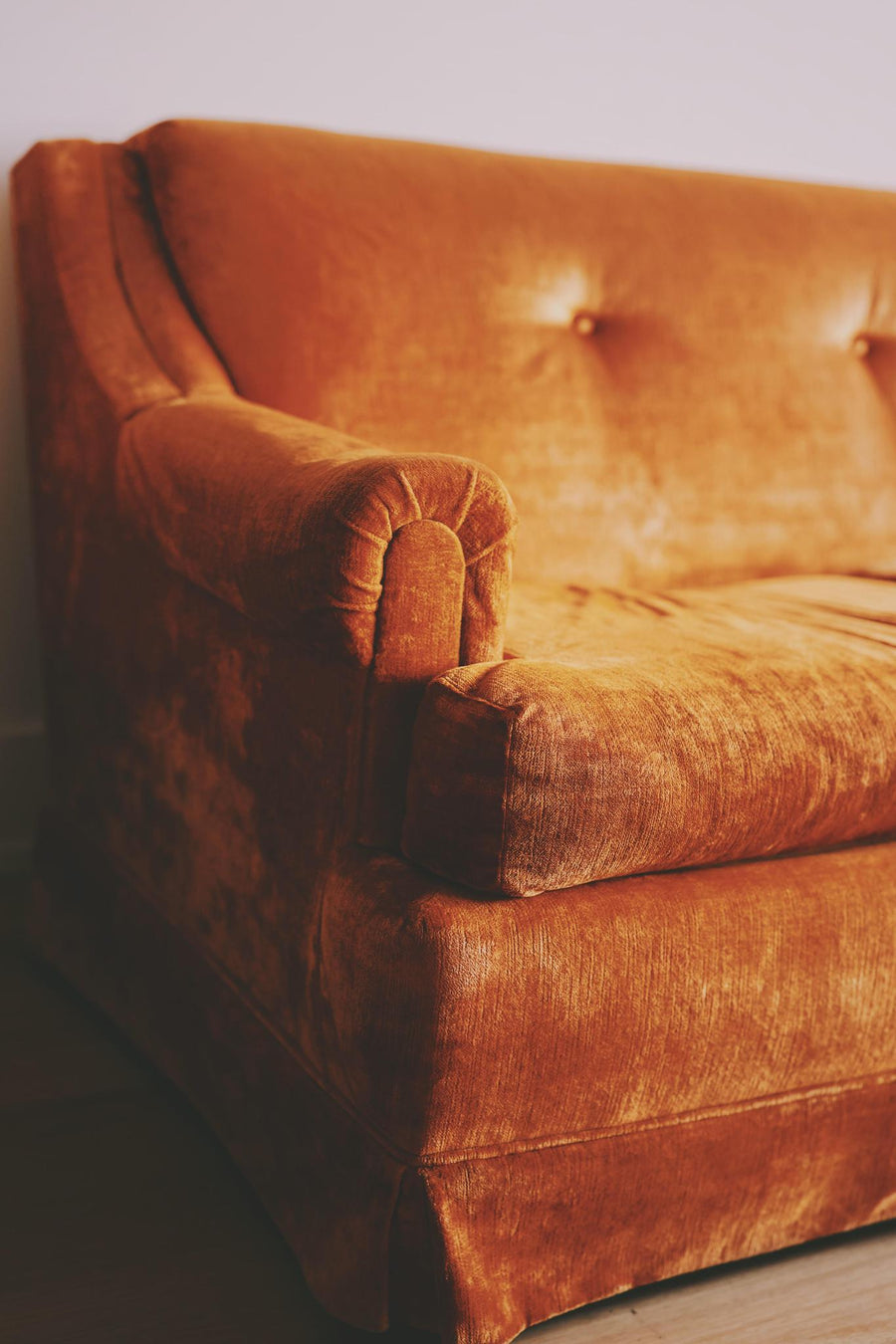 Pumpkin Chenille Sofa