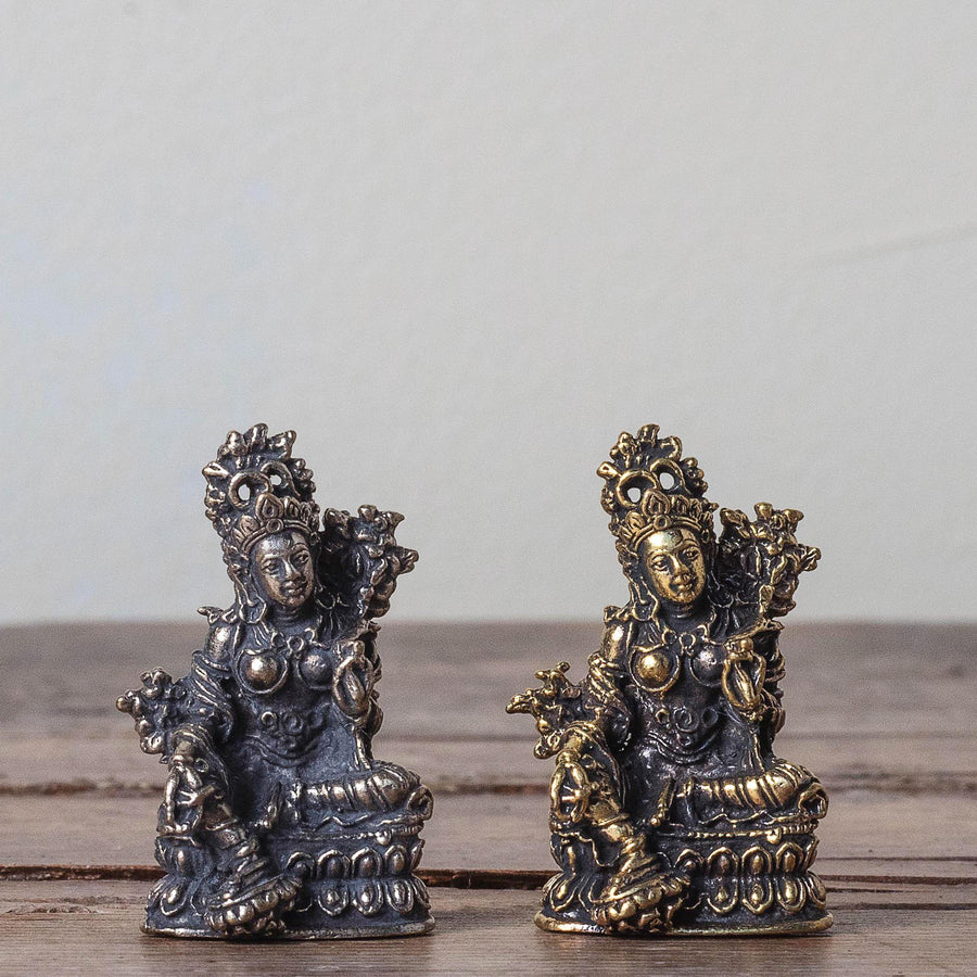 Brass Deity Statuette Green Tara