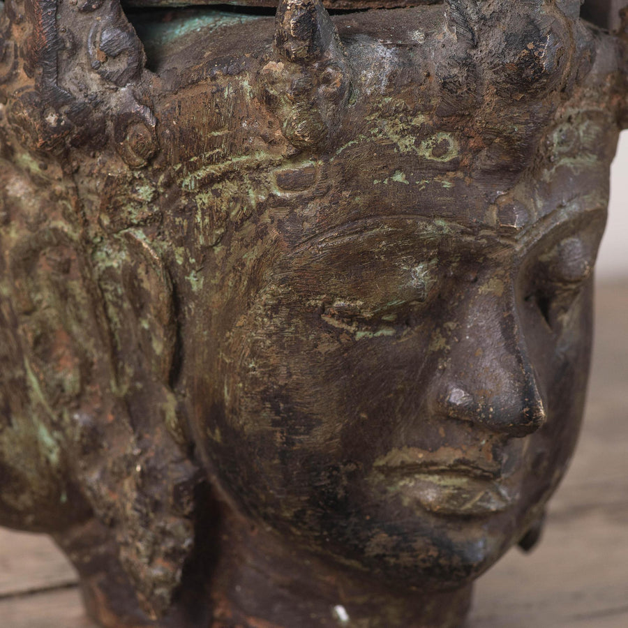 Indonesian Three-Head Temple Sculpture