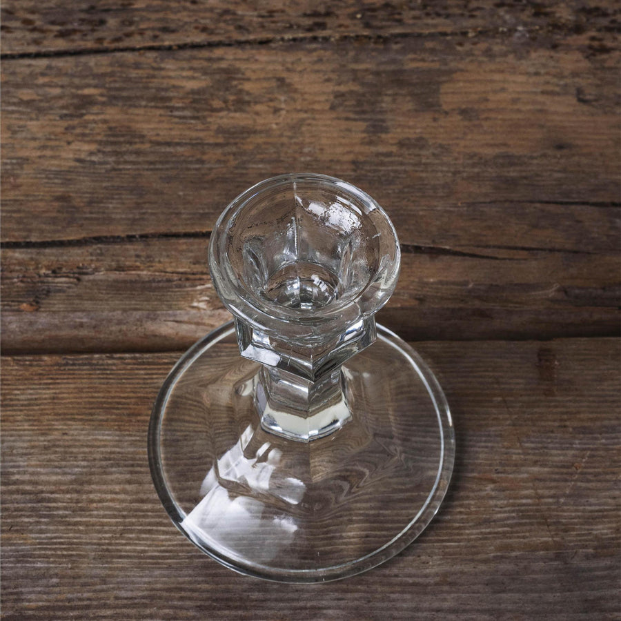 Glass Candlestick Holder - Small