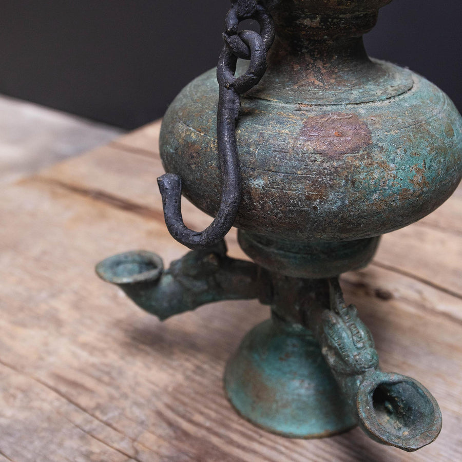 Antique Iron Incense Lamp