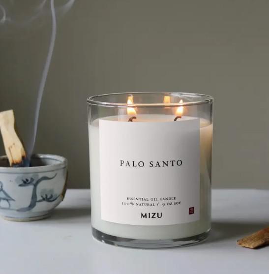 Palo Santo Essential Oil Candle - Double Wick