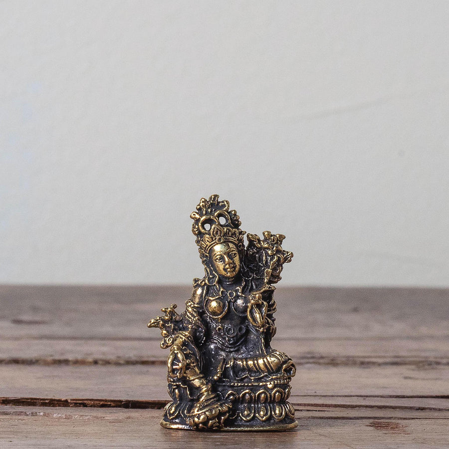 Brass Deity Statuette Green Tara