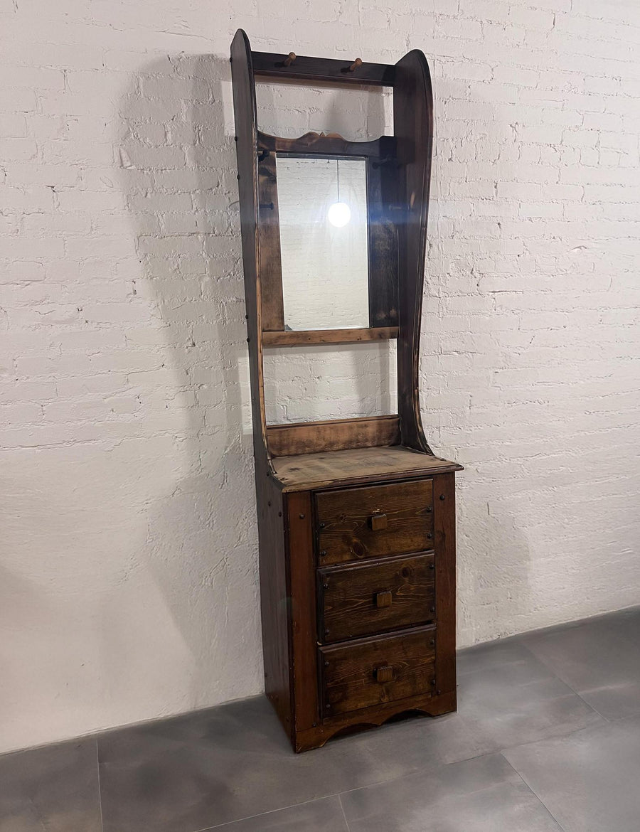 Antique Hall Tree with Storage