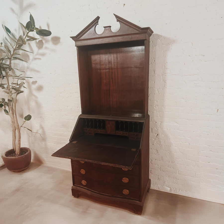 English Two-part Secretary Desk