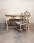 White Distressed Wood Chair