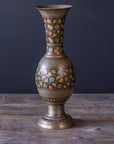 Vintage Brass Cloisonné Vase