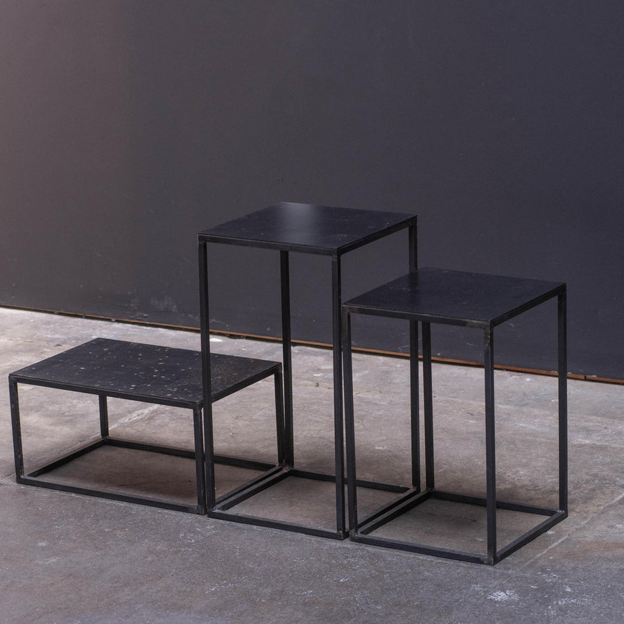 Black Metal Side Table - Low