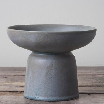 Tau Ceramic Pedestal Bowl