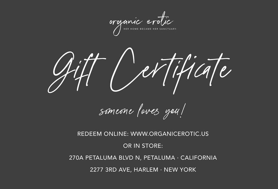 Organic Erotic Gift Certificate