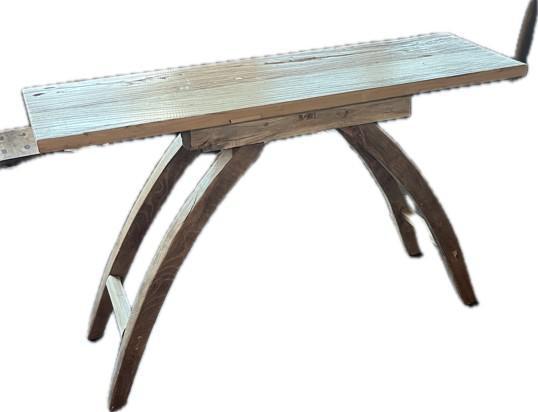 Reclaimed Wood Chinese Horsepack Saddle Table