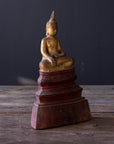 Vintage Wooden Buddha Thai Sculpture