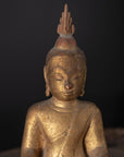 Vintage Wooden Buddha Thai Sculpture