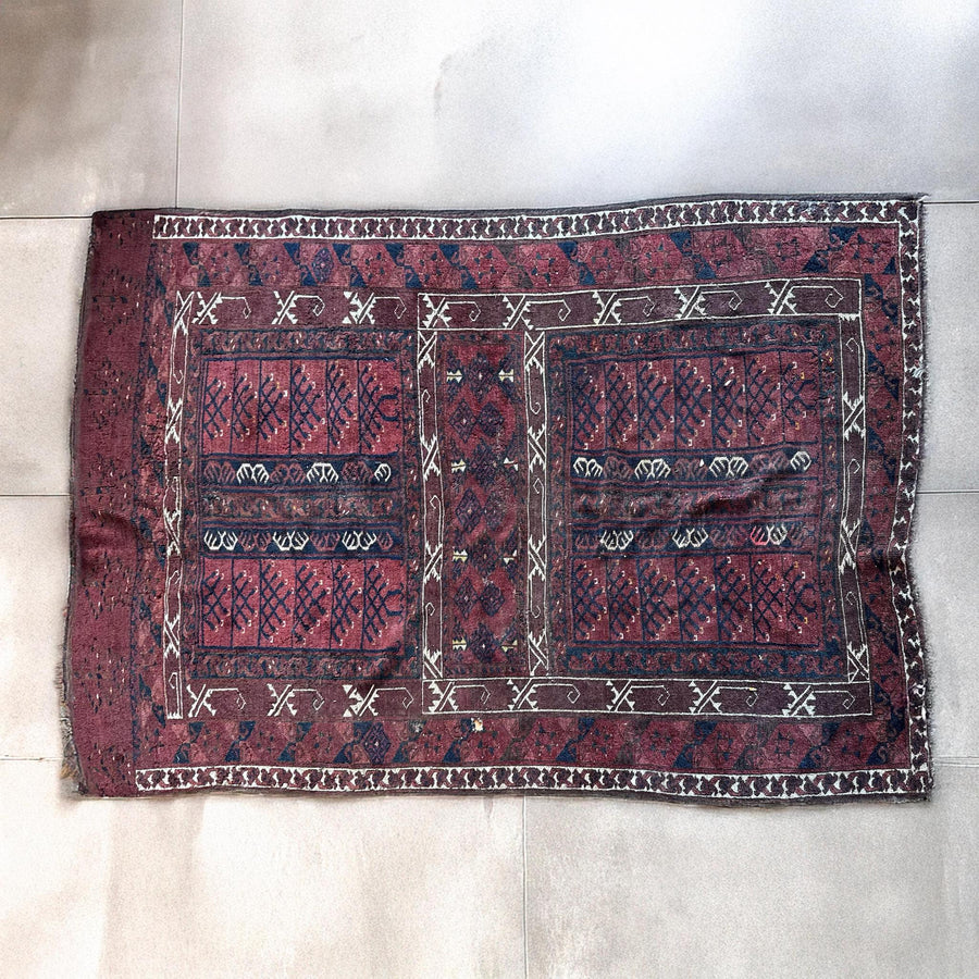 Antique Tribal Turkoman Prayer Rug