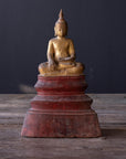 Vintage Wooden Buddha Thai Sculpture