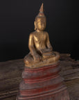 Vintage Wooden Buddha Thai Sculpture