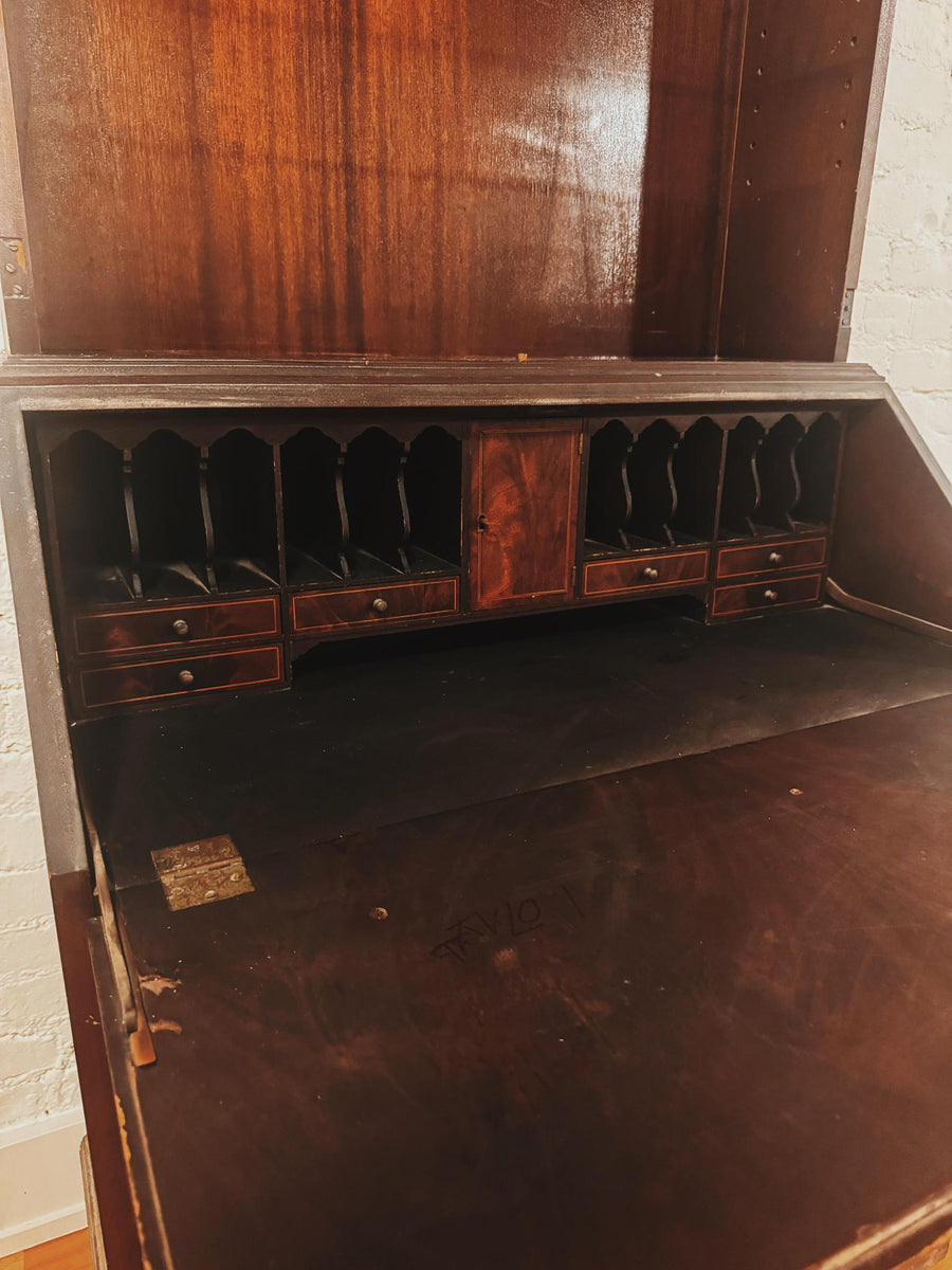 English Two-part Secretary Desk