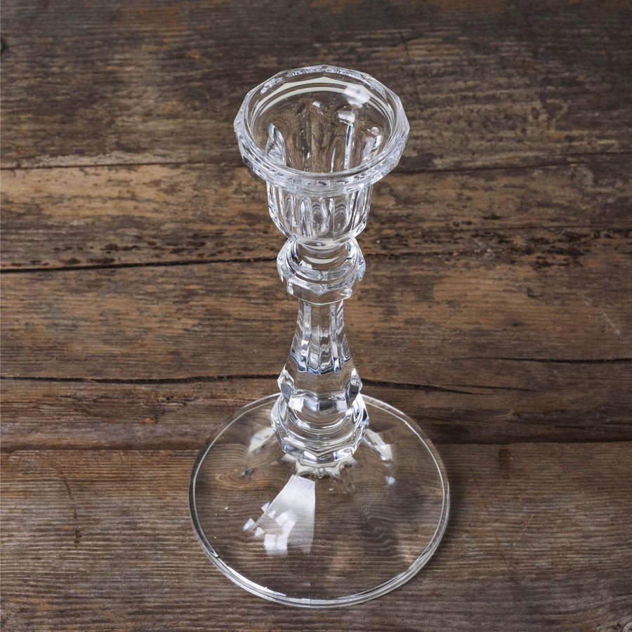 Glass Candlestick Holder - Medium