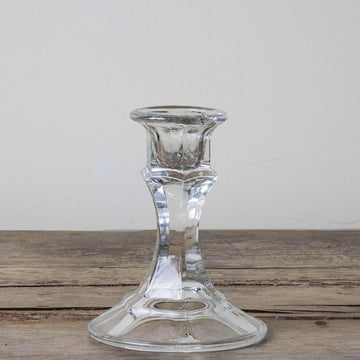 Glass Candlestick Holder - Small