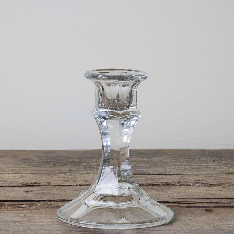 Glass Candlestick Holder - Small