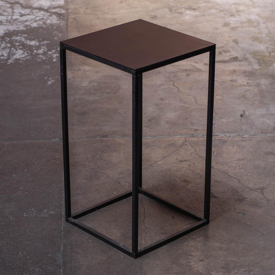 Black Metal Side Table - Tall