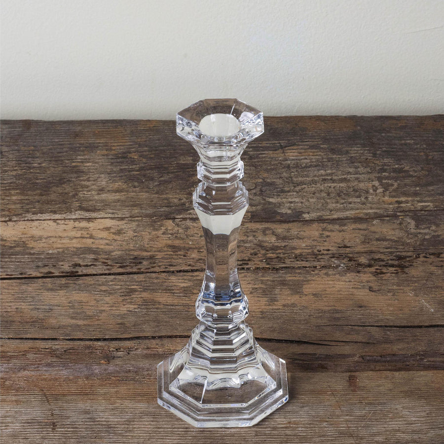 Glass Candlestick Holder - Tall