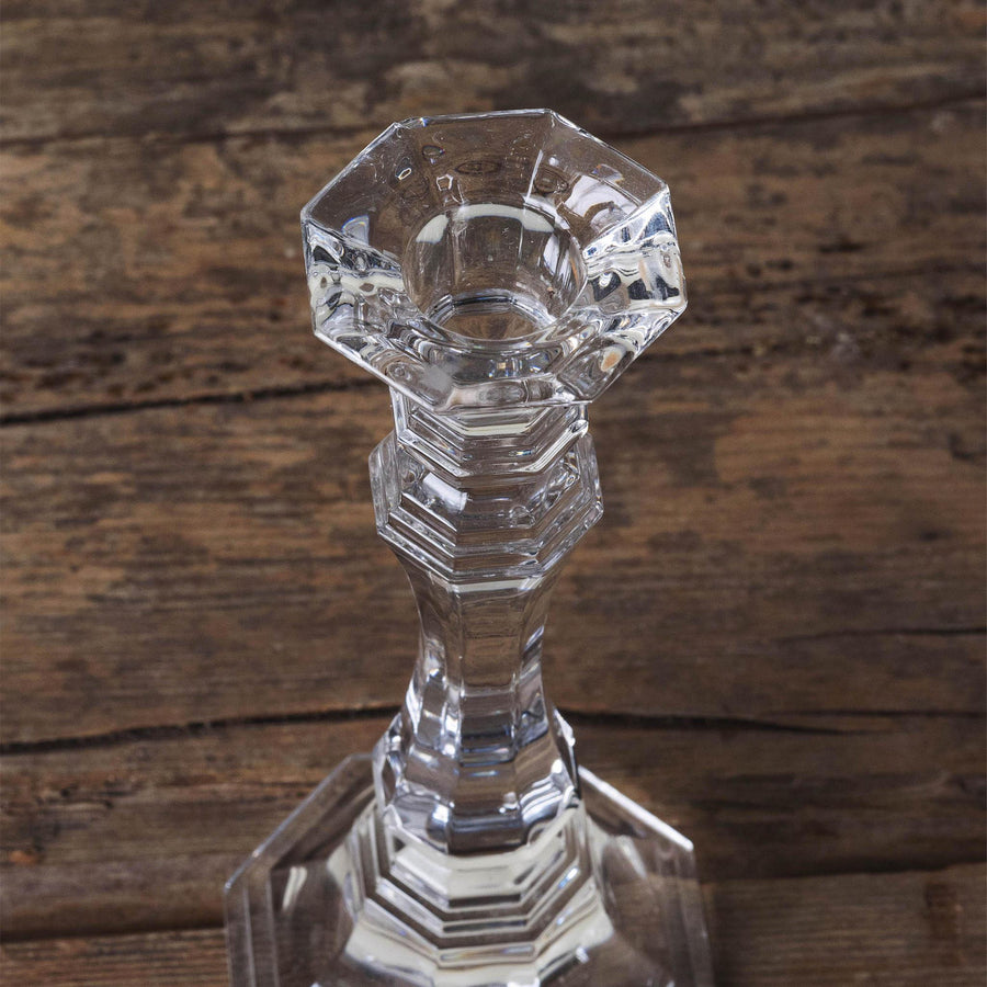 Glass Candlestick Holder - Tall