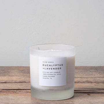 Eucalyptus + Lavender Frosted Candle